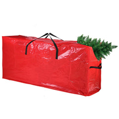 Vinsani Jumbo Heavy Duty Christmas Tree Storage Bag  Dual Zip, Water-Resistant Organizer for Sectional Trees up to 7ft