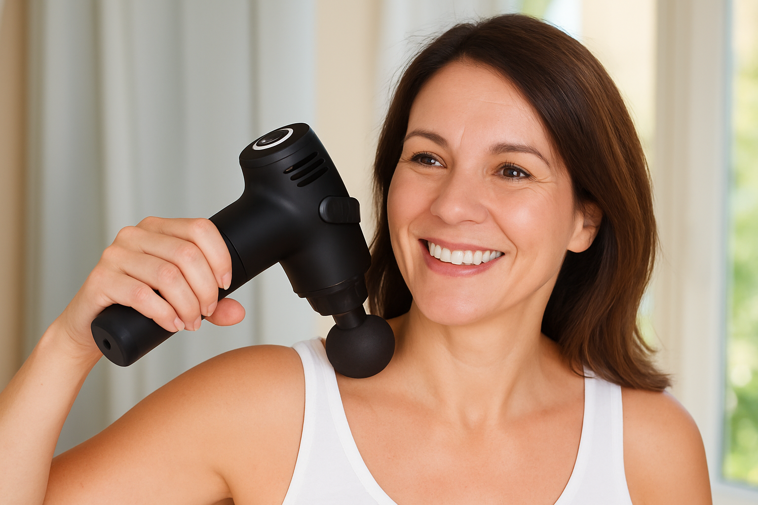 5 in 1 Deep Tissue Massage Gun Rechargeable with 5 Heads & 3 Speed Settings