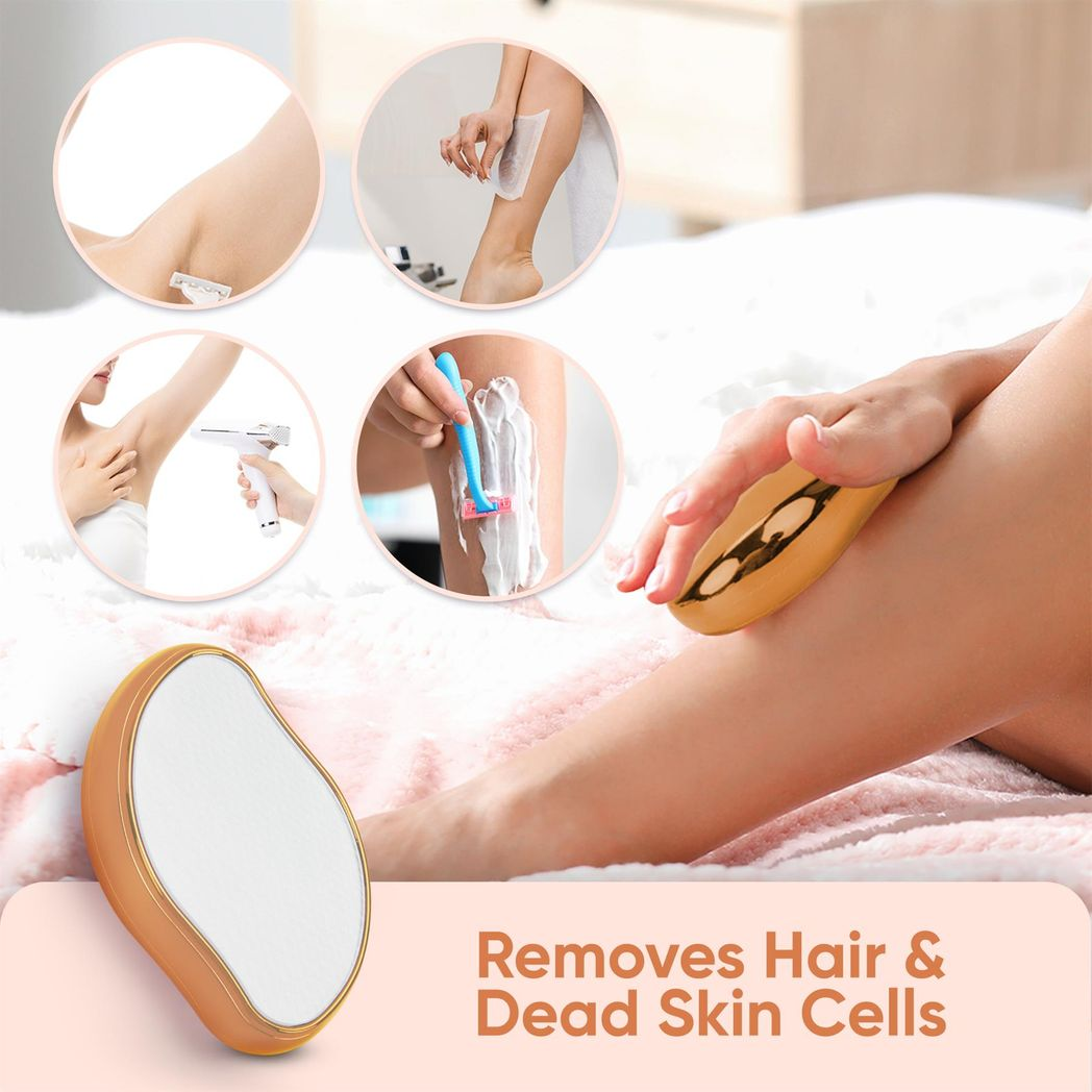 Magic Crystal Hair Eraser – Painless Hair Removal Tool, Reusable & Eco-Friendly | Smooth Skin in Minutes (Gold)