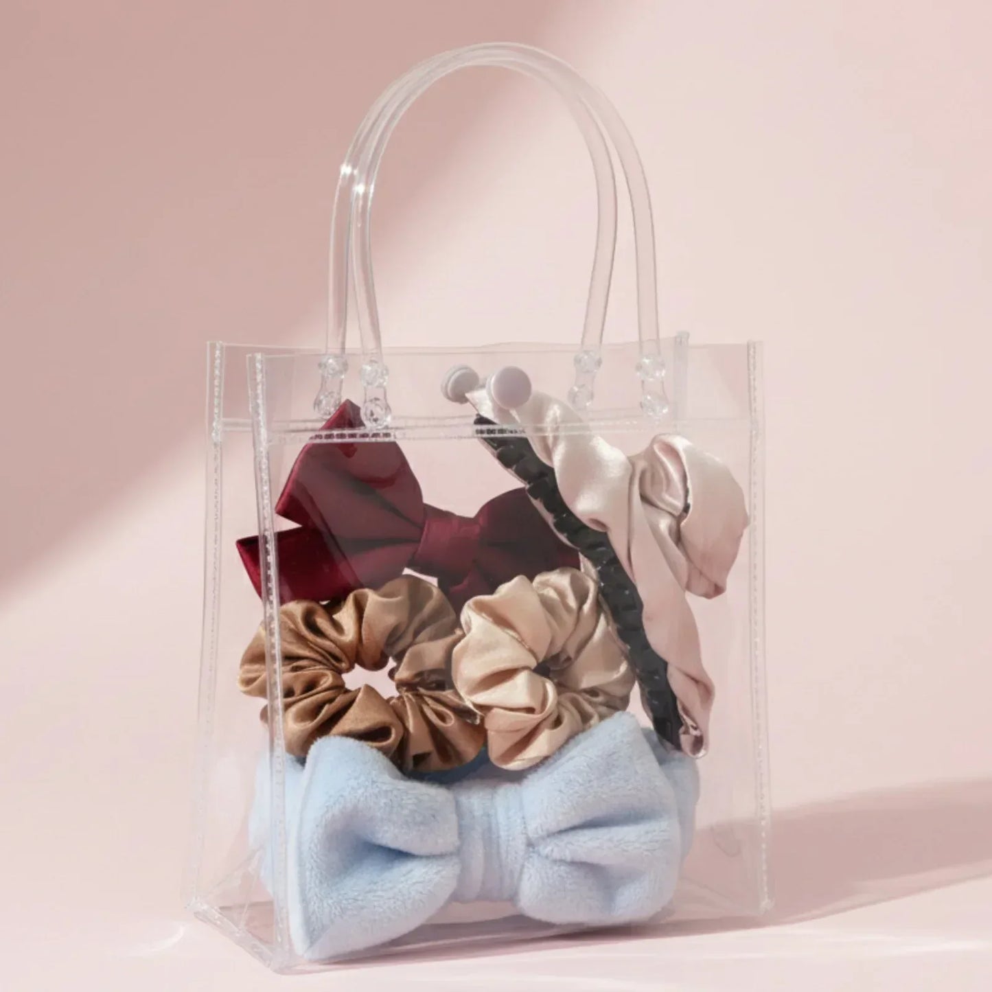 5-Piece Premium Hair Accessory Gift Set for Women & Girls | Satin Scrunchies, Cute Bow Clip, Strong Hair Claw & Microfiber Headband | Perfect Gift for School Friends, Birthdays, Christmas & Valentine’s Day - Mode Blend