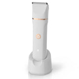 Waterproof Plastic Compact & Portable 4-in-1 Trimmer, Rechargeable, Fast Charging, Interchangeable Heads, Suitable for Women & Men, for Bikini, Pubic, Face, Nose, and Body Hair Removal - Mode Blend
