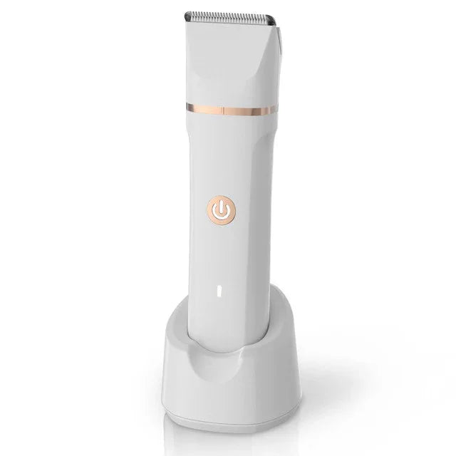 Waterproof Plastic Compact & Portable 4-in-1 Trimmer, Rechargeable, Fast Charging, Interchangeable Heads, Suitable for Women & Men, for Bikini, Pubic, Face, Nose, and Body Hair Removal - Mode Blend