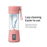 Portable USB Blender Rechargeable, 400ml, 6-Blade, Smoothie & Protein Shake Maker - Mode Blend