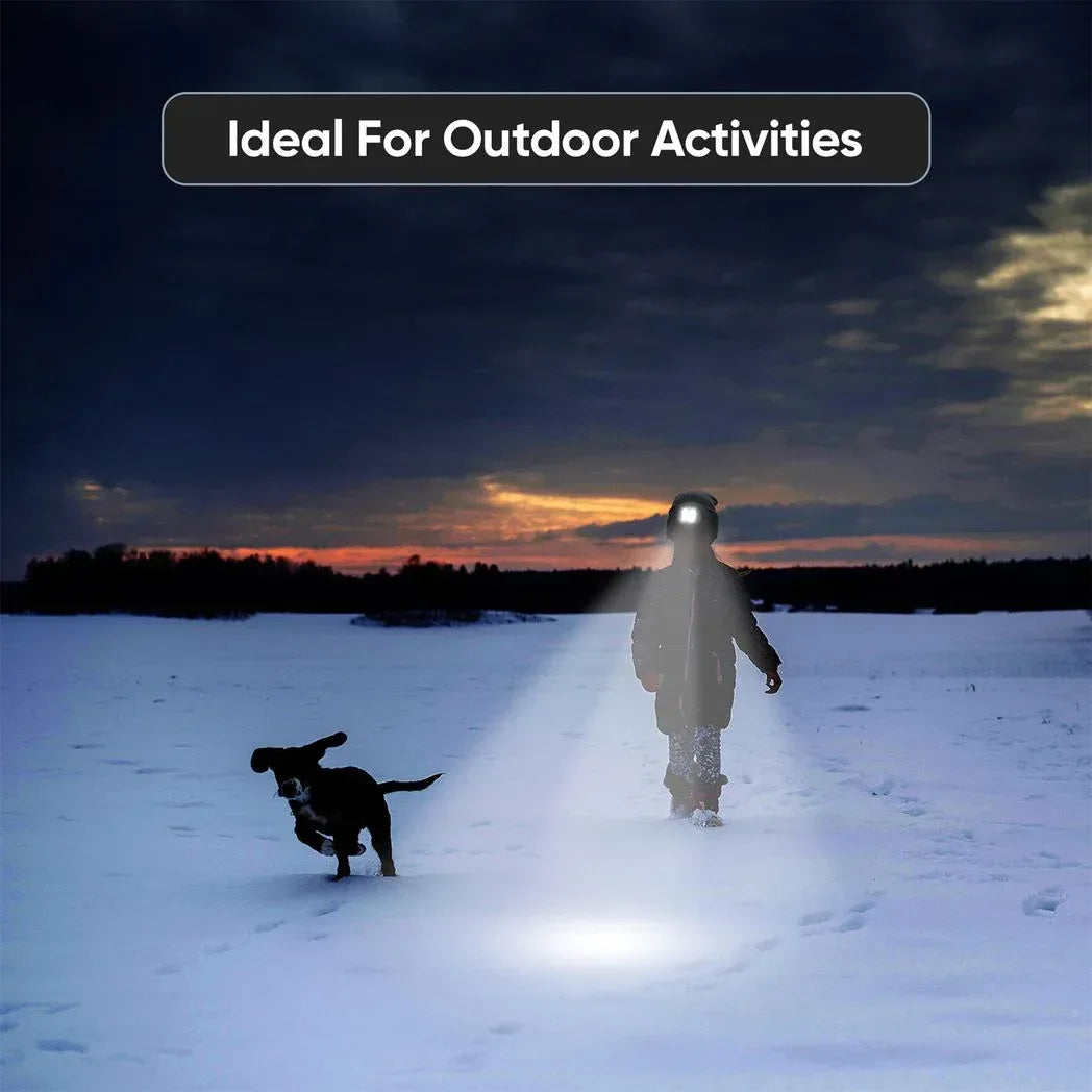 Knit Beanie Hat with 4 LED Headlamp – Rechargeable Winter Lighted Cap for Outdoor Camping, Hunting, Fishing, Cycling & Night Work - Mode Blend