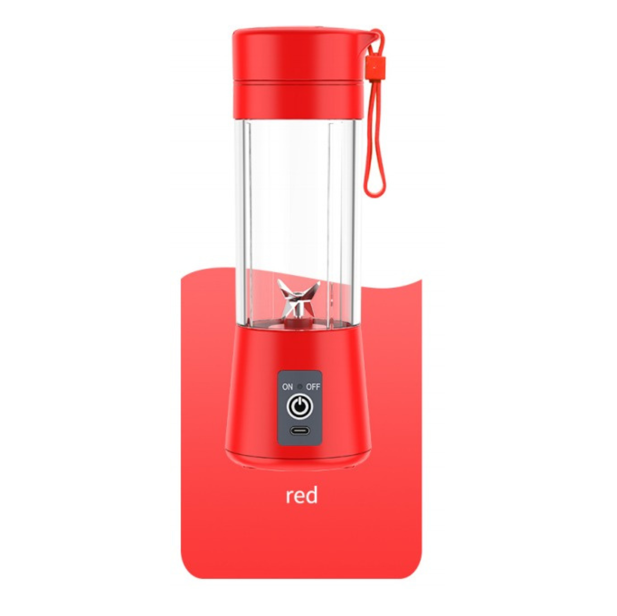MODE BLEND Portable USB Blender Rechargeable, 400ml, 6-Blade, Smoothie & Protein Shake Maker