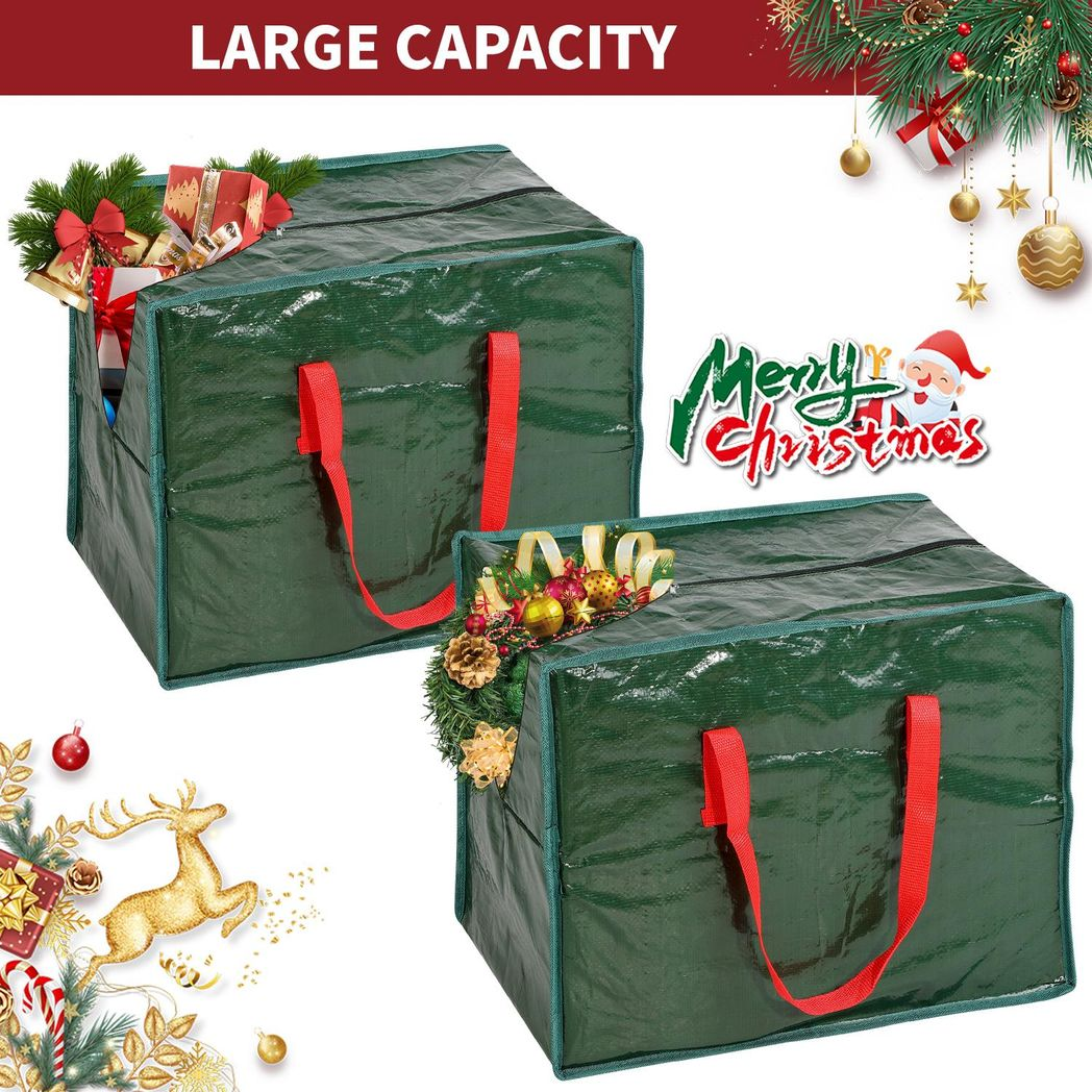 Christmas Storage Bag for Holiday Decorations Durable, Waterproof and Spacious, 1pk
