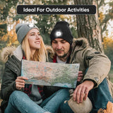 Knit Beanie Hat with 4 LED Headlamp – Rechargeable Winter Lighted Cap for Outdoor Camping, Hunting, Fishing, Cycling & Night Work - Mode Blend