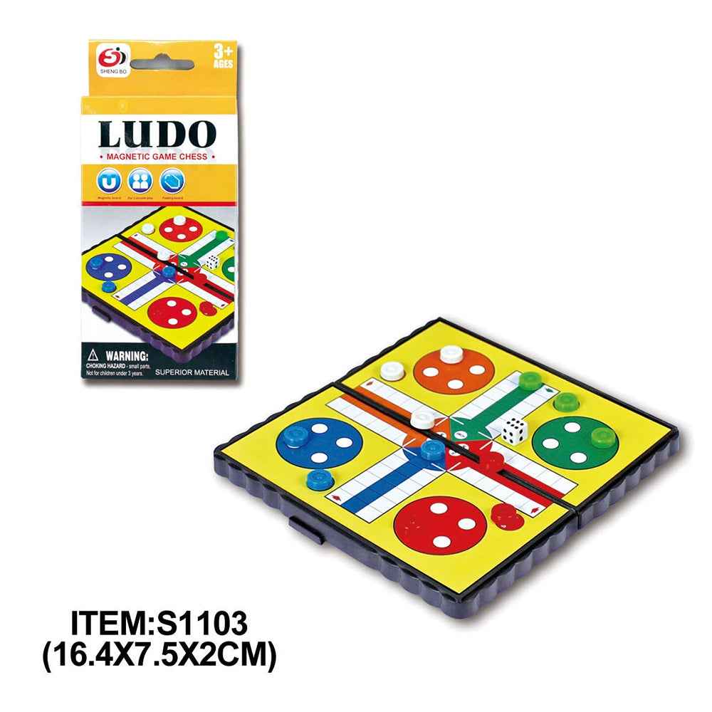 Ludo Game Board for Kids & Family, Folding Board Game with Dice and Counters, Classic Indoor Tabletop Game for Children, Adults, Family Fun, Travel and Party Games