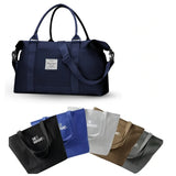 Large Capacity Duffel Travel Bag for Women and Men with Shoulder Strap – Lightweight Foldable Weekender Gym Bag Carry-On for Airplane – Includes Free Bonus Tote Bag in Assorted Colors - Mode Blend