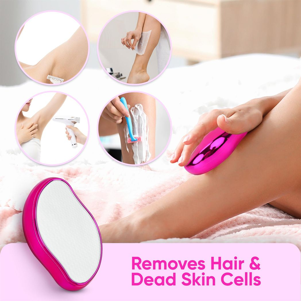 Magic Crystal Hair Eraser – Painless Hair Removal Tool, Reusable & Eco-Friendly | Smooth Skin in Minutes (Pink)