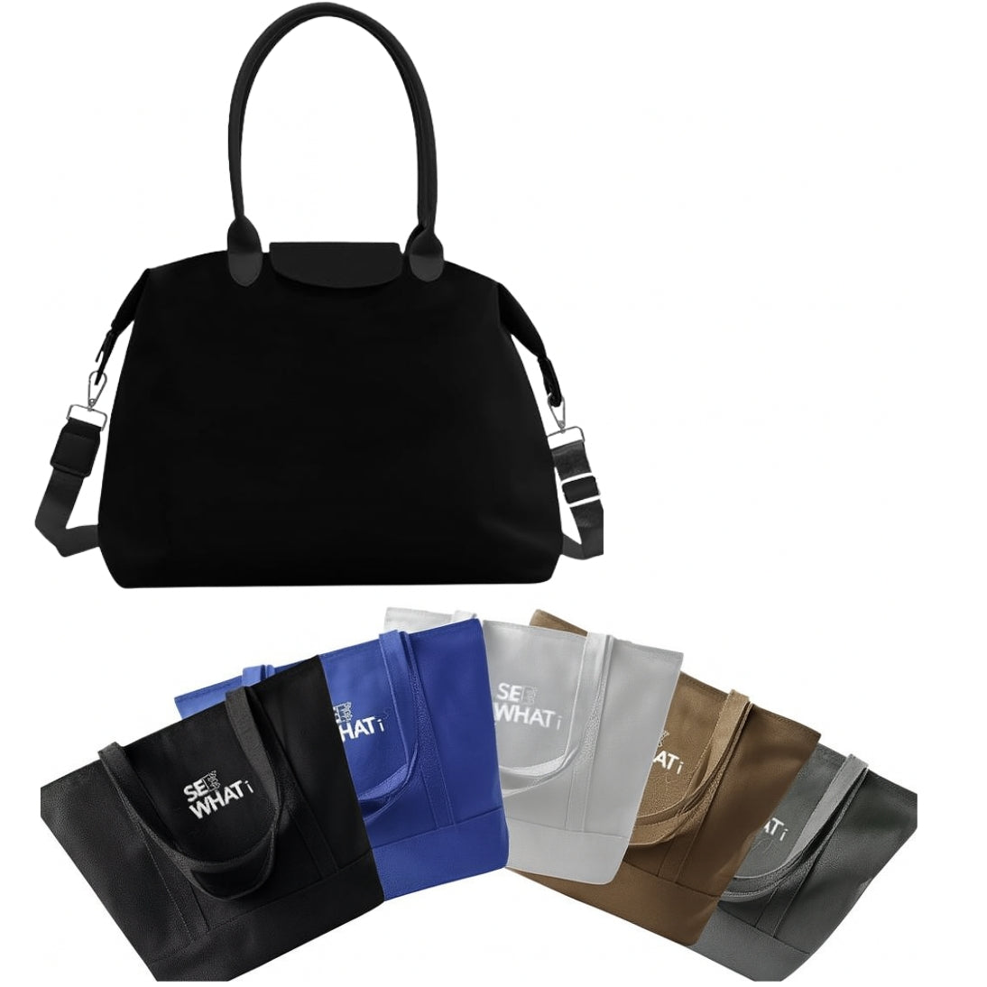 Fashionable Travel Shoulder Bag For Women Waterproof Crossbody Trendy Bags Long Strap Portable Travelling Bag For Women Stylish bags – Includes Free Bonus Tote Bag in Assorted Colors Portable Travelling Bag For Women Stylish bags