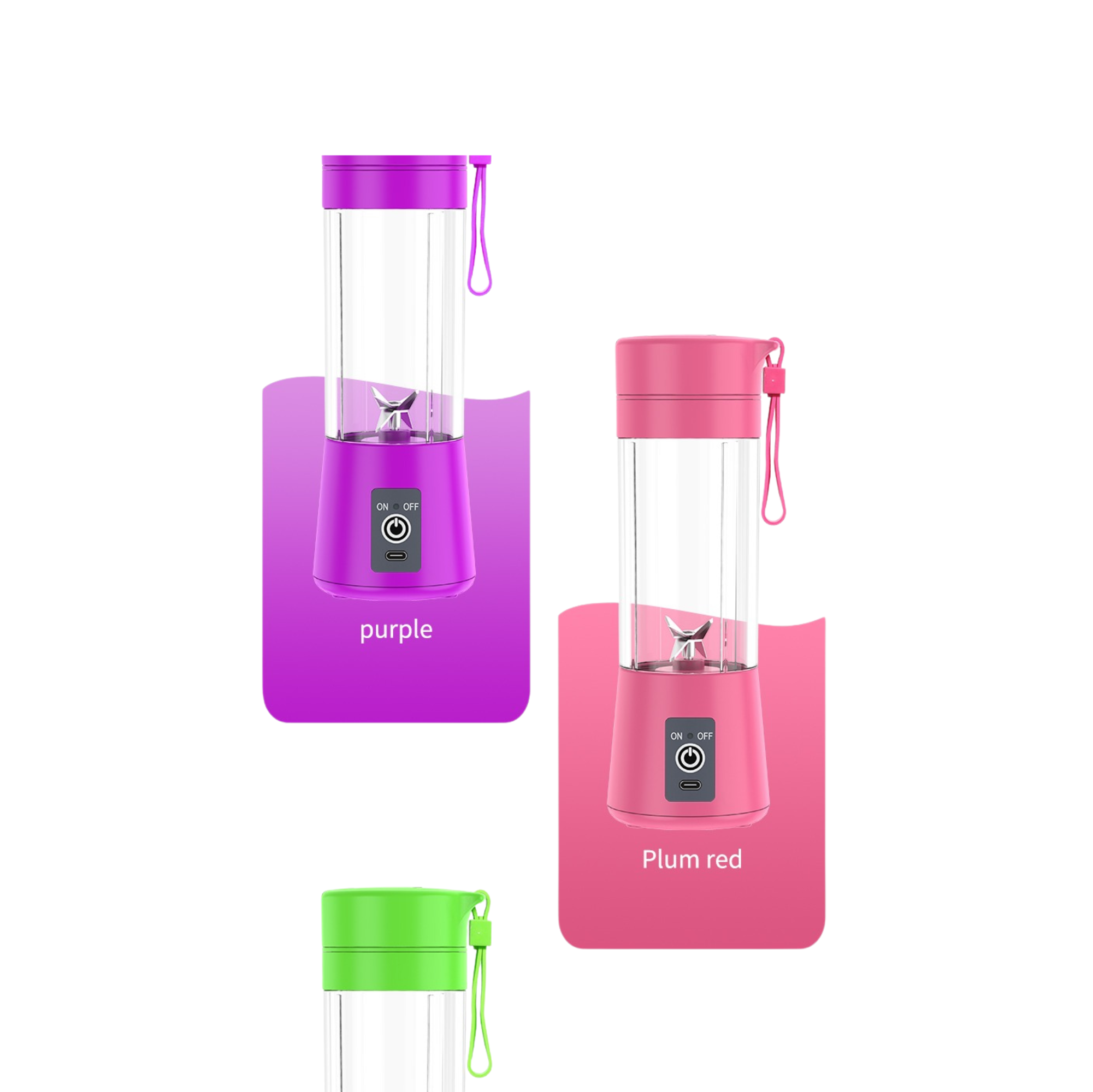 Portable USB Blender Rechargeable, 400ml, 6-Blade, Smoothie & Protein Shake Maker