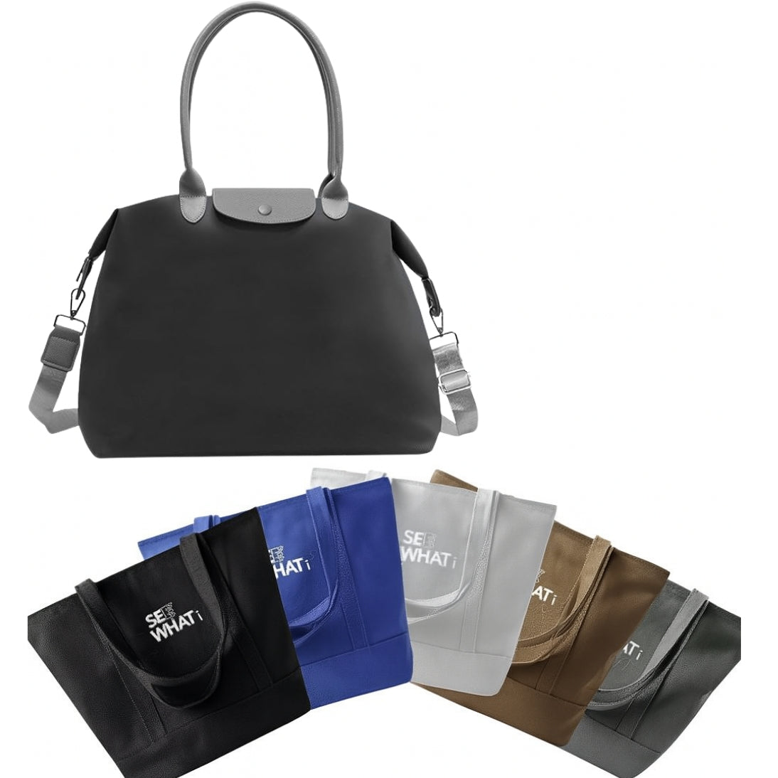 Fashionable Travel Shoulder Bag For Women Waterproof Crossbody Trendy Bags Long Strap Portable Travelling Bag For Women Stylish bags – Includes Free Bonus Tote Bag in Assorted Colors Portable Travelling Bag For Women Stylish bags