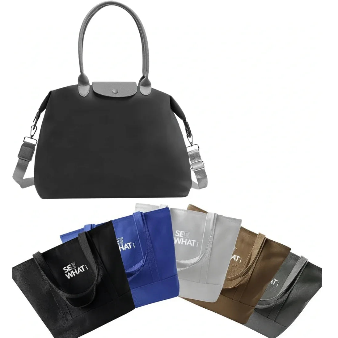 Mode Blend Waterproof Travel Shoulder Bag Stylish, Lightweight & Spacious with Free Bonus Tote - Mode Blend