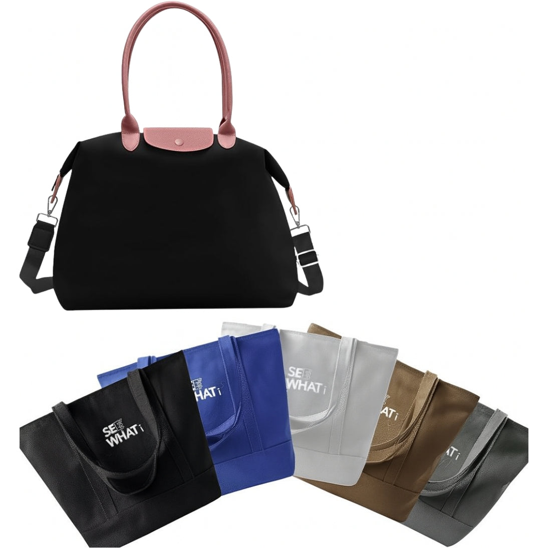Mode Blend Waterproof Travel Shoulder Bag  Stylish, Lightweight & Spacious with Free Bonus Tote