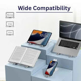 Laptop Stand Aluminum Alloy, Foldable & Lightweight, Adjustable 7 Angles (15°-45°), Ergonomic & Anti-Slip, Heat Dissipation, Supports 10"-15.6" Laptops up to 40 lbs, Perfect for Office, Home, Travel & Study - Mode Blend