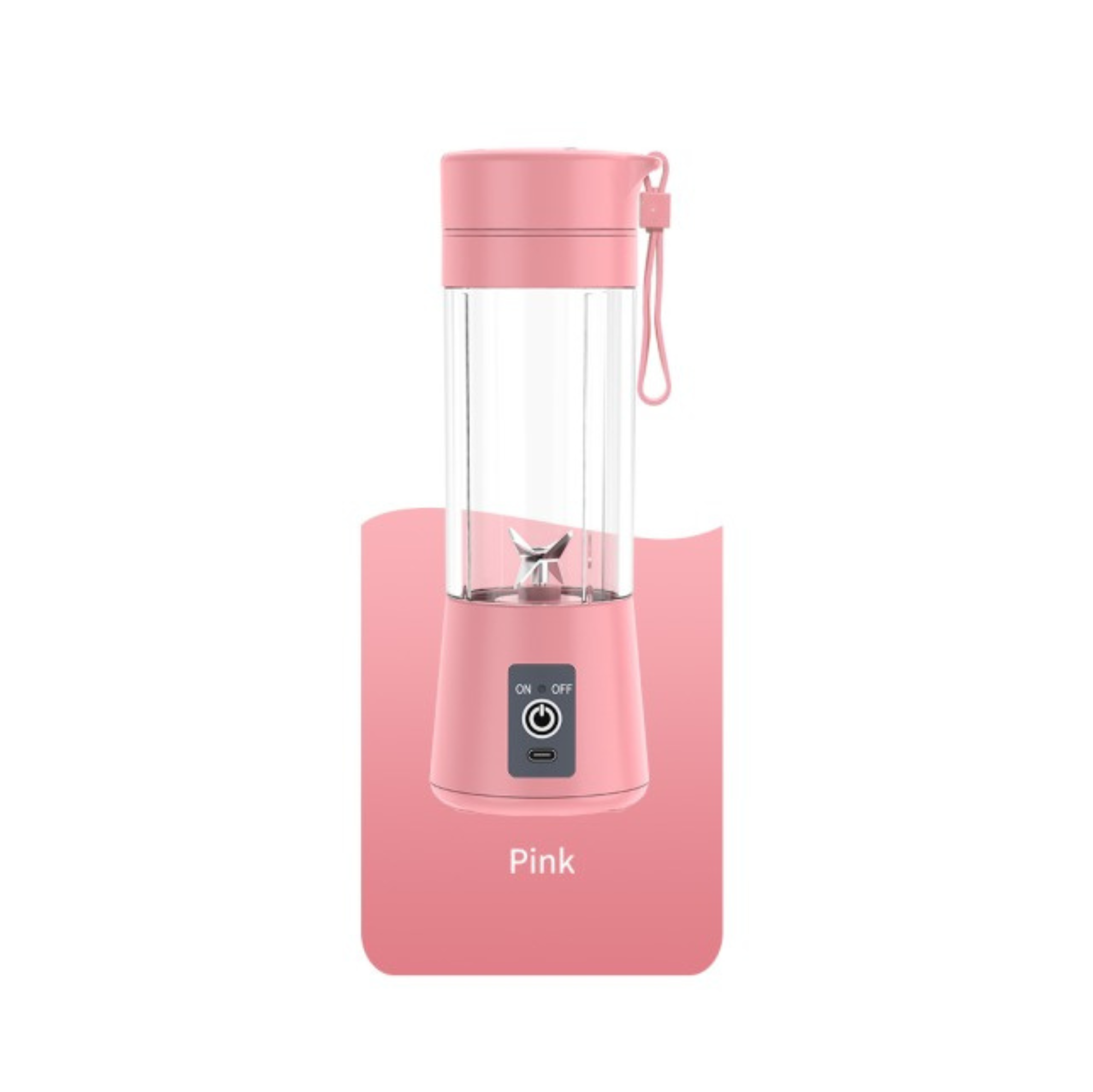 Portable USB Blender Rechargeable, 400ml, 6-Blade, Smoothie & Protein Shake Maker