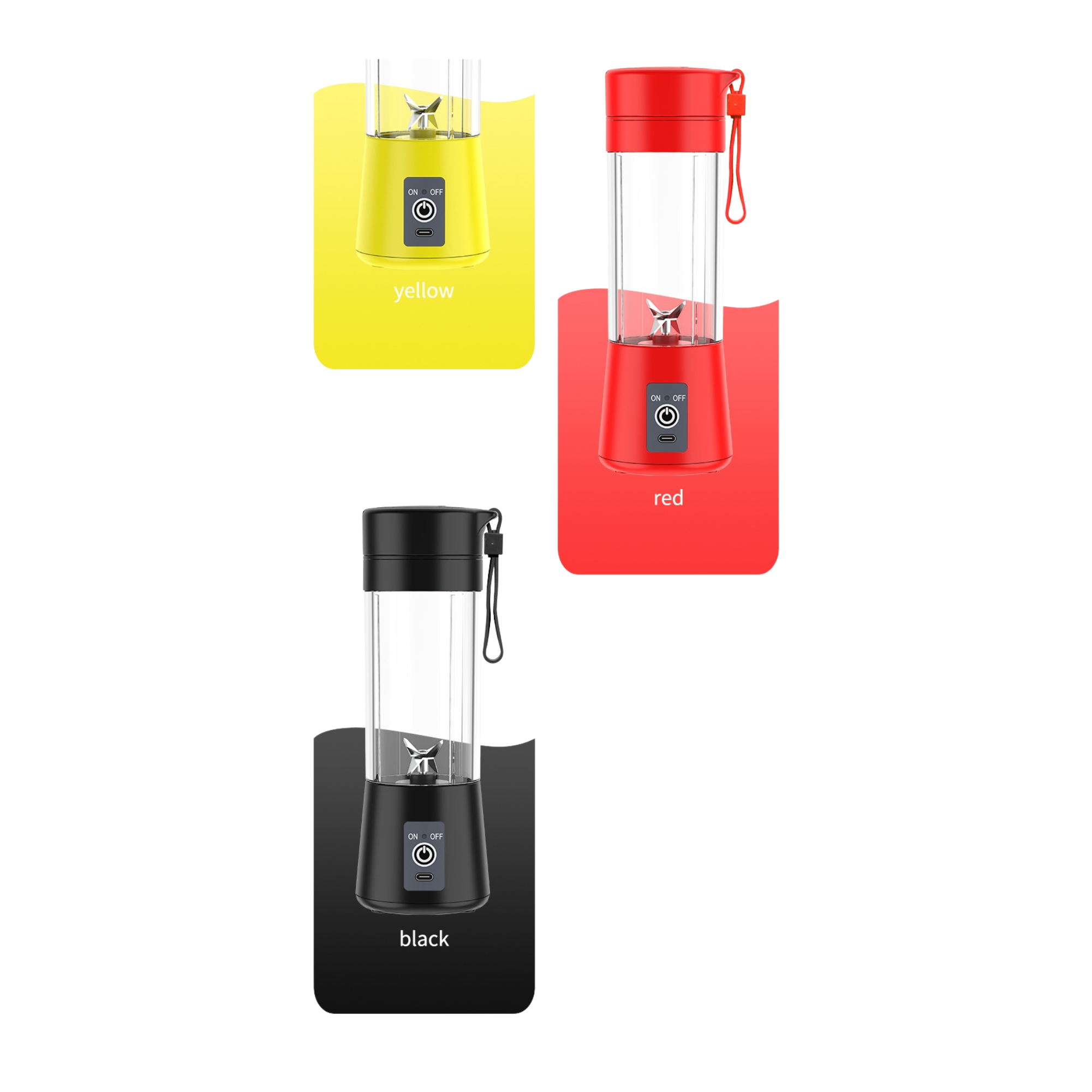 MODE BLEND Portable USB Blender Rechargeable, 400ml, 6-Blade, Smoothie & Protein Shake Maker