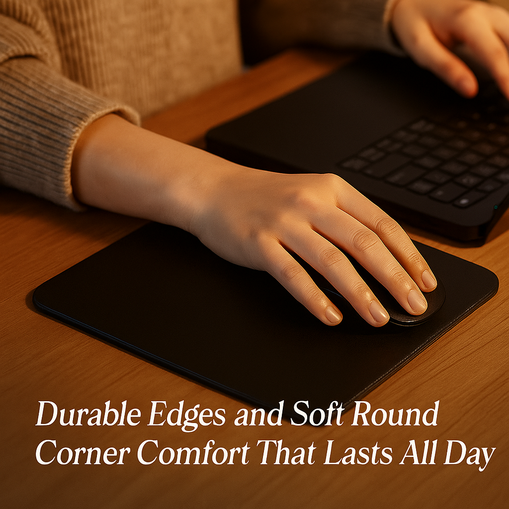 Mouse Pad Premium Textured Mousepad 18x22 / 25x21 cm PU Leather Gaming Pad Mat Desk Pad Waterproof with Comfort and Durability for Computers, Laptop, Office & Home