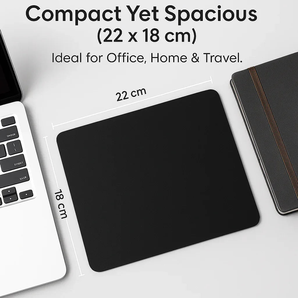 Mouse Pad Premium Textured Mousepad 18x22 / 25x21 cm PU Leather Gaming Pad Mat Desk Pad Waterproof with Comfort and Durability for Computers, Laptop, Office & Home - Mode Blend