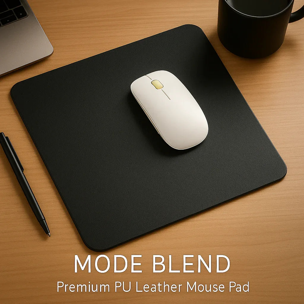 Mouse Pad Premium Textured Mousepad 18x22 / 25x21 cm PU Leather Gaming Pad Mat Desk Pad Waterproof with Comfort and Durability for Computers, Laptop, Office & Home - Mode Blend
