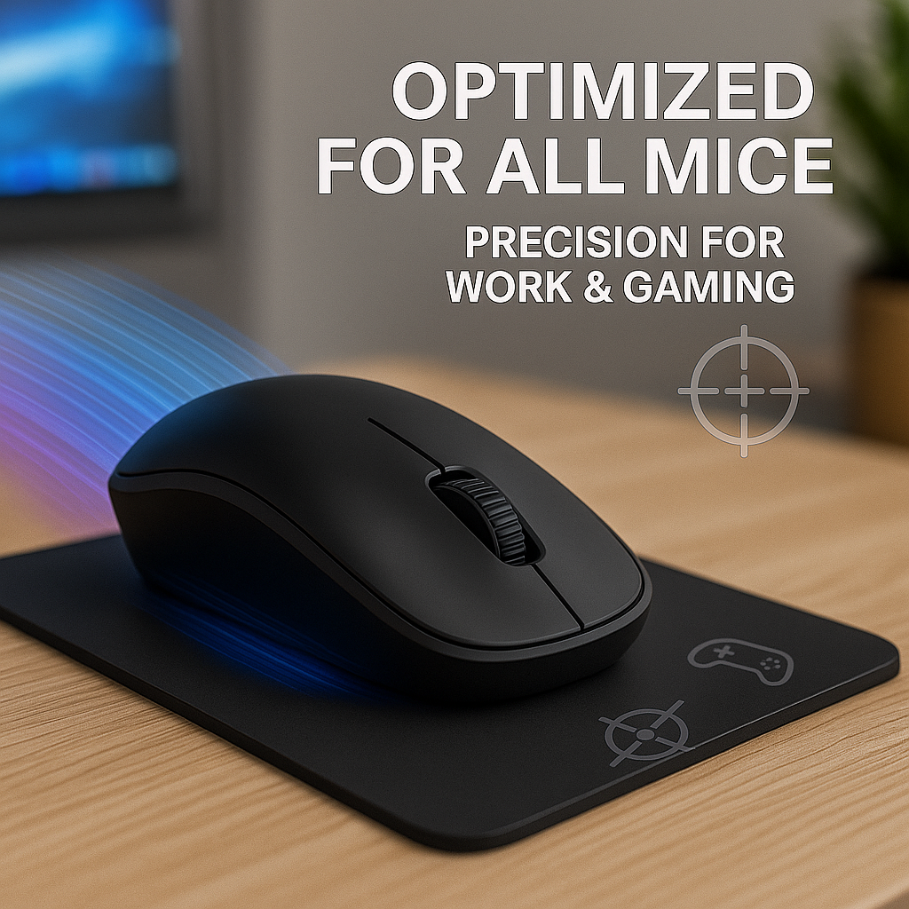 Mouse Pad Premium Textured Mousepad 18x22 / 25x21 cm PU Leather Gaming Pad Mat Desk Pad Waterproof with Comfort and Durability for Computers, Laptop, Office & Home