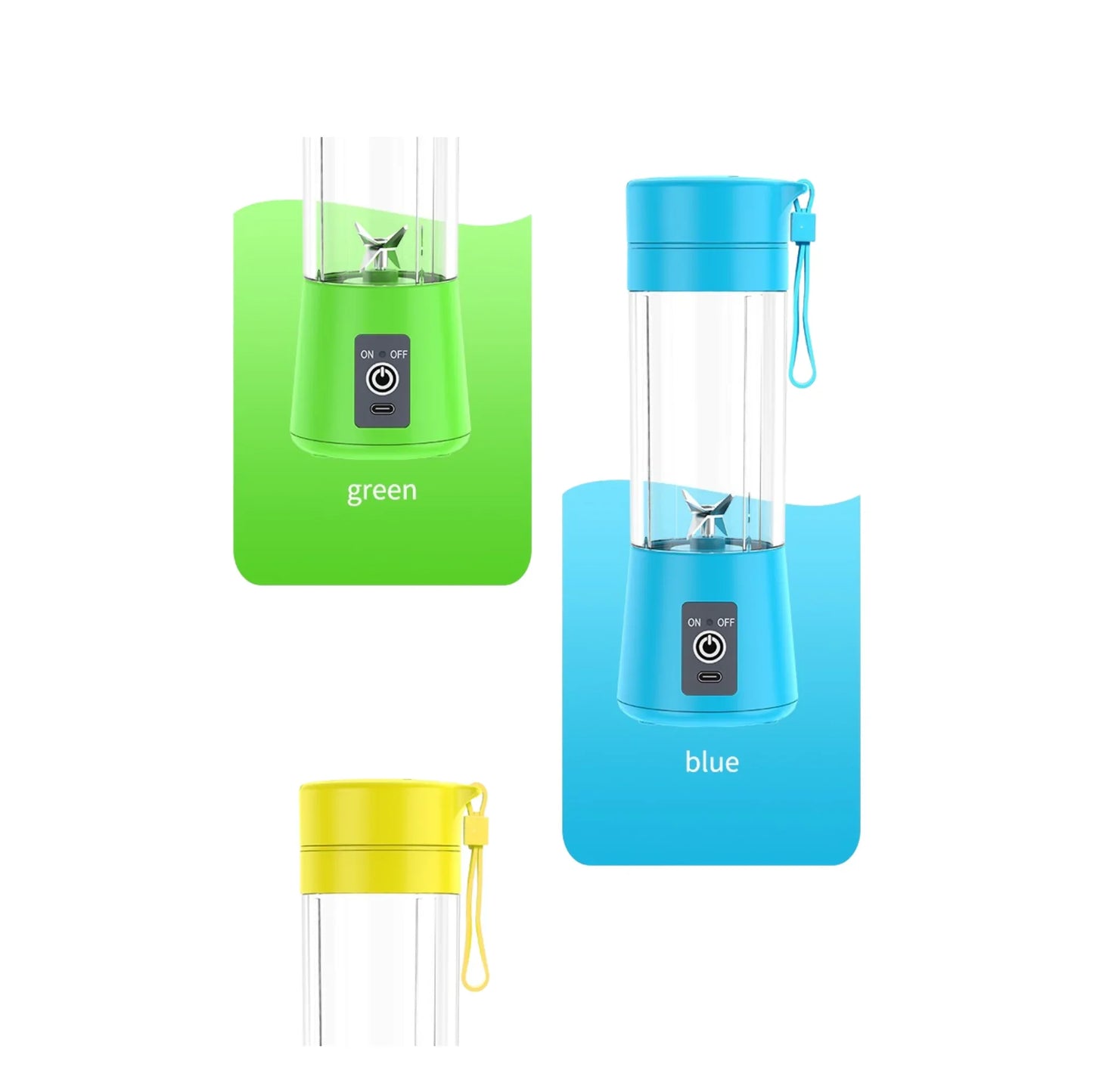 Portable USB Blender Rechargeable, 400ml, 6-Blade, Smoothie & Protein Shake Maker - Mode Blend