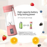 Portable USB Blender Rechargeable, 400ml, 6-Blade, Smoothie & Protein Shake Maker - Mode Blend