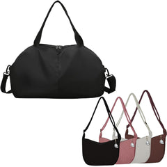 Multifunctional Travel Duffel Large Bag Vacation, Gym, Sports Water Resistant, Lightweight with Zipper, Buy 1 Duffel, Get 1 Free Shoulder Bag (Random Color Included)