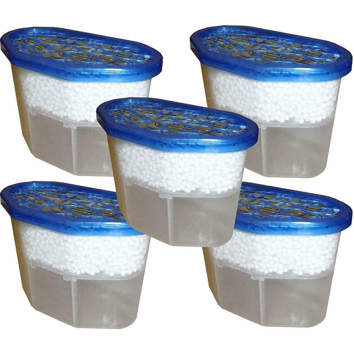 5 Pack Interior Dehumidifier – Powerful Damp & Moisture Absorber | Mould & Mildew Remover | Home, Wardrobe, Bathroom, Kitchen, Car & Caravan Freshness Trap