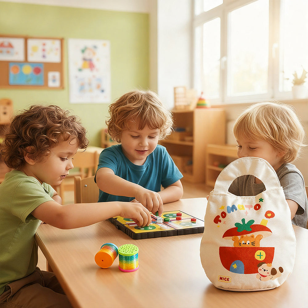 6-Piece Interactive Learning Toy Set with Storage Bag | Brain Teaser Puzzles & Educational Games for Kids Ages 3-8 | Developmental Gift for Problem-Solving, Social Skills & Family Play