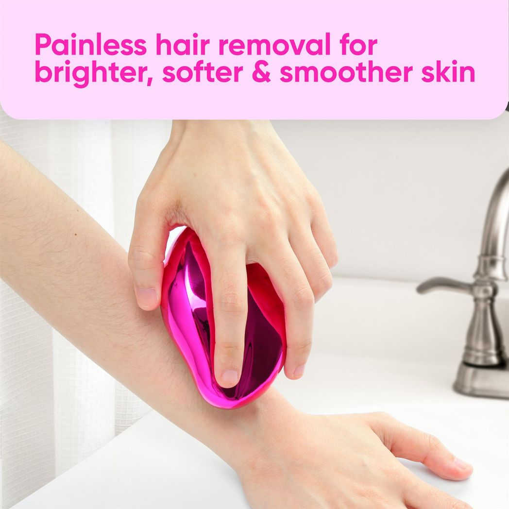 Magic Crystal Hair Eraser – Painless Hair Removal Tool, Reusable & Eco-Friendly | Smooth Skin in Minutes (Pink)