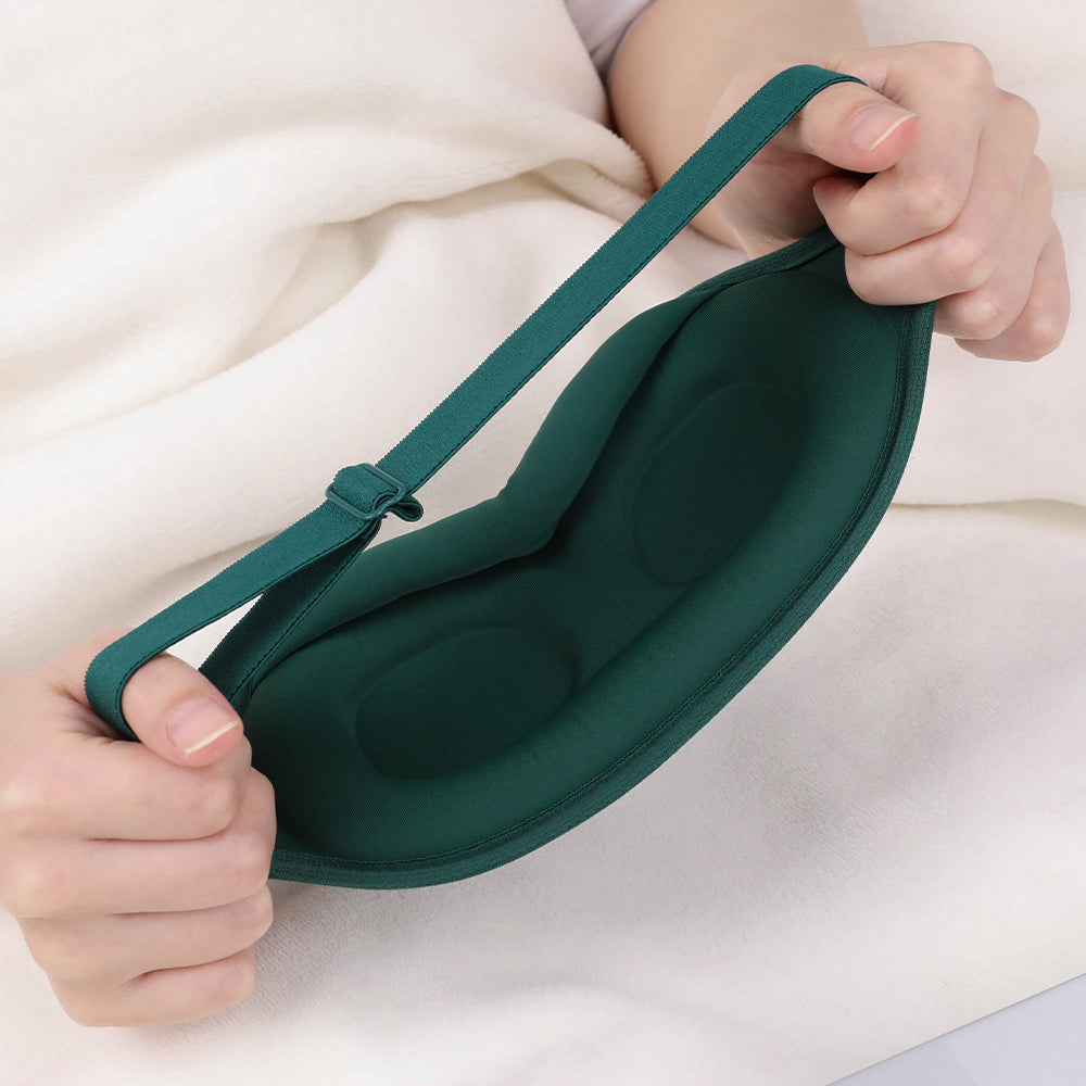 MODE BLEND 3D Contoured Sleep Mask for Side Sleepers Light Blocking Eye Mask for Women & Men, Soft & Breathable with Adjustable Strap for Travel, Naps & Sleep