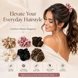 Scrunchies for Women Girls, Satin Hair Scrunchies Softer Than Silk Hair Ties, Big Scrunchy Ponytail Holder with Elastic Hair Bands for Thick Thin Curly Hair -6 Pack