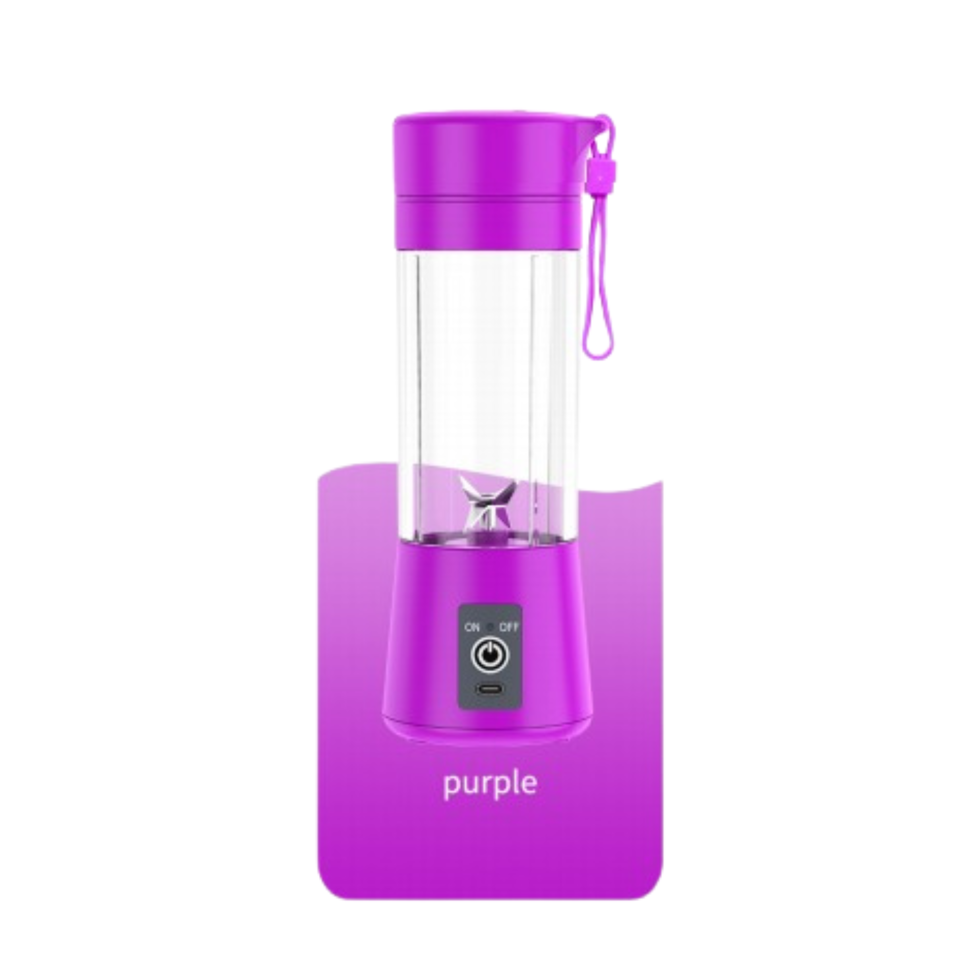 Portable USB Blender Rechargeable, 400ml, 6-Blade, Smoothie & Protein Shake Maker