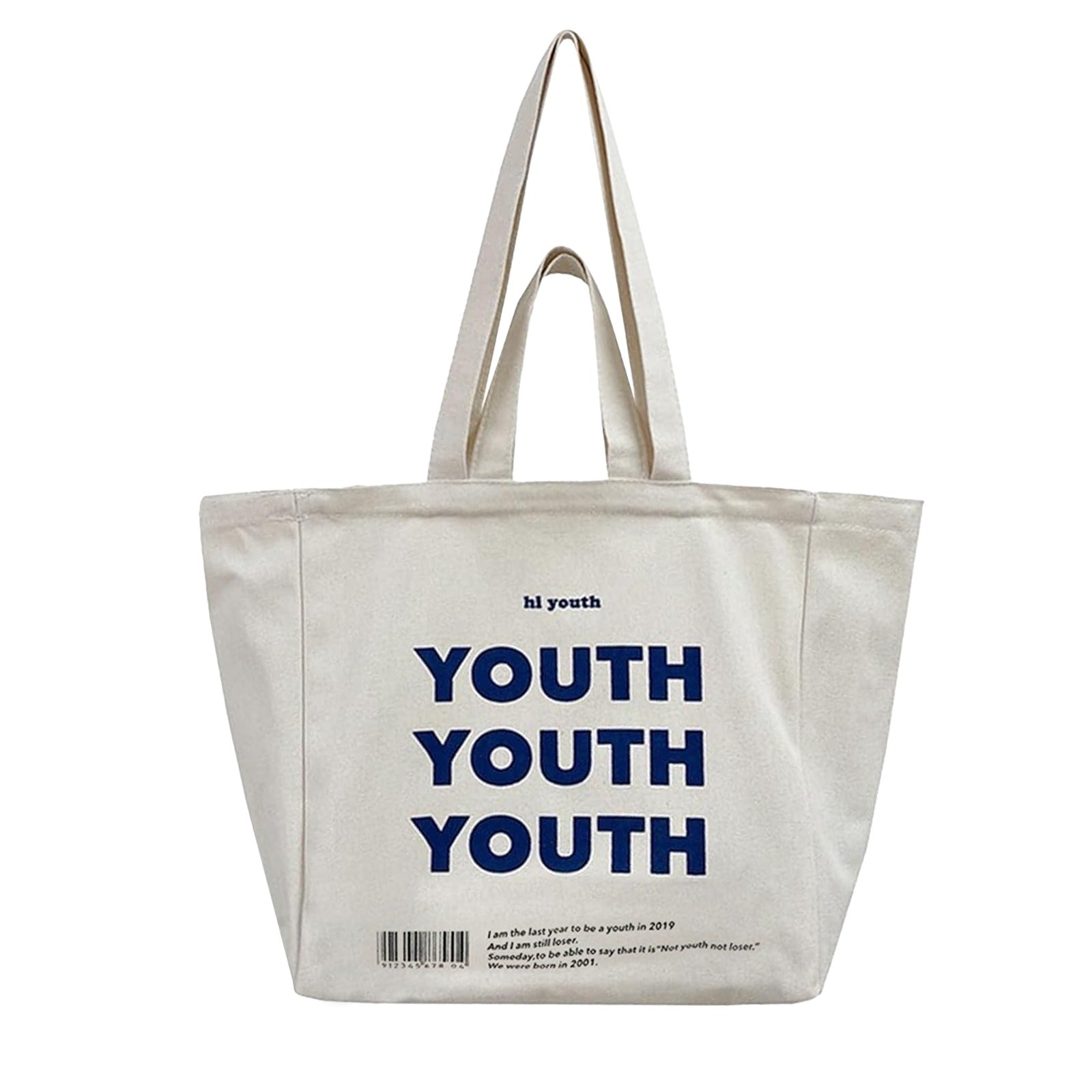 MODE BLEND Canvas Large Capacity Tote Bag, Foldable, Eco-Friendly for Beach, Travel, Shopping, and Leisure, Pack of 1