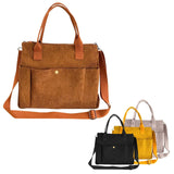 Versatile Corduroy Canvas Side Bag and Crossbody Tote, Perfect for College, Work, Travel, and Daily Use, Pack of 1 - Mode Blend