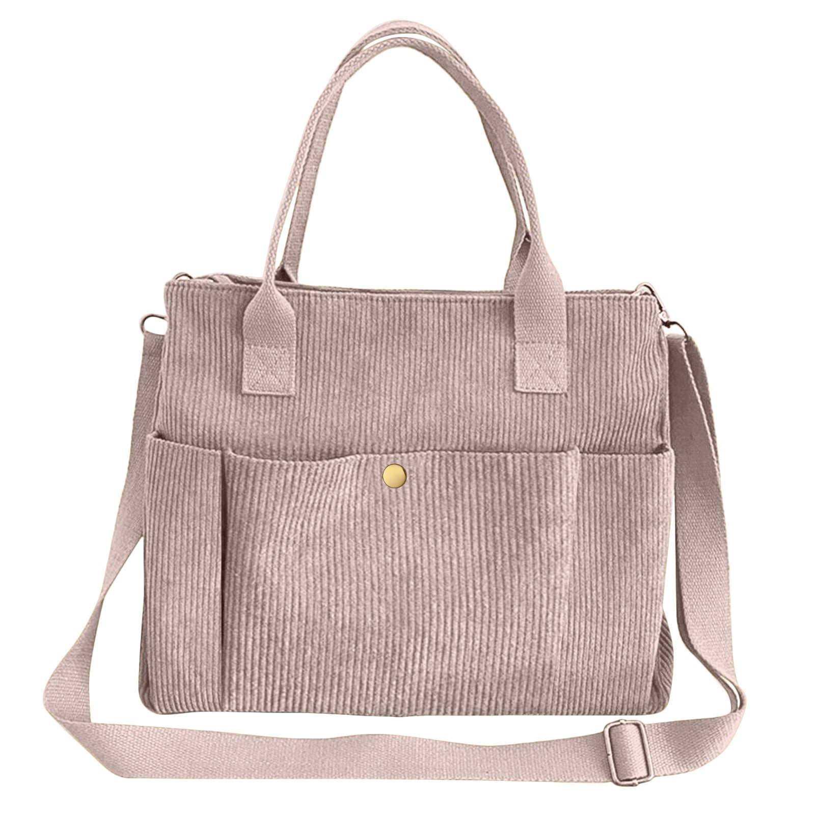 Versatile Corduroy Canvas Side Bag and Crossbody Tote, Perfect for College, Work, Travel, and Daily Use, Pack of 1