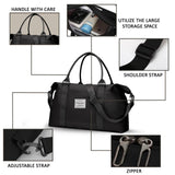 Large Capacity Duffel Travel Bag for Women and Men with Shoulder Strap – Lightweight Foldable Weekender Gym Bag Carry-On for Airplane – Includes Free Bonus Tote Bag in Assorted Colors - Mode Blend