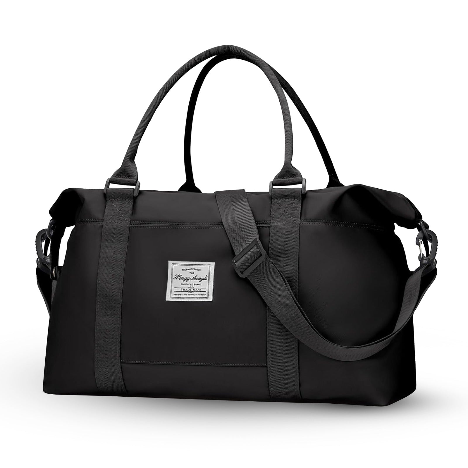 Large Capacity Duffel Travel Bag for Women and Men with Shoulder Strap – Lightweight Foldable Weekender Gym Bag Carry-On for Airplane – Includes Free Bonus Tote Bag in Assorted Colors