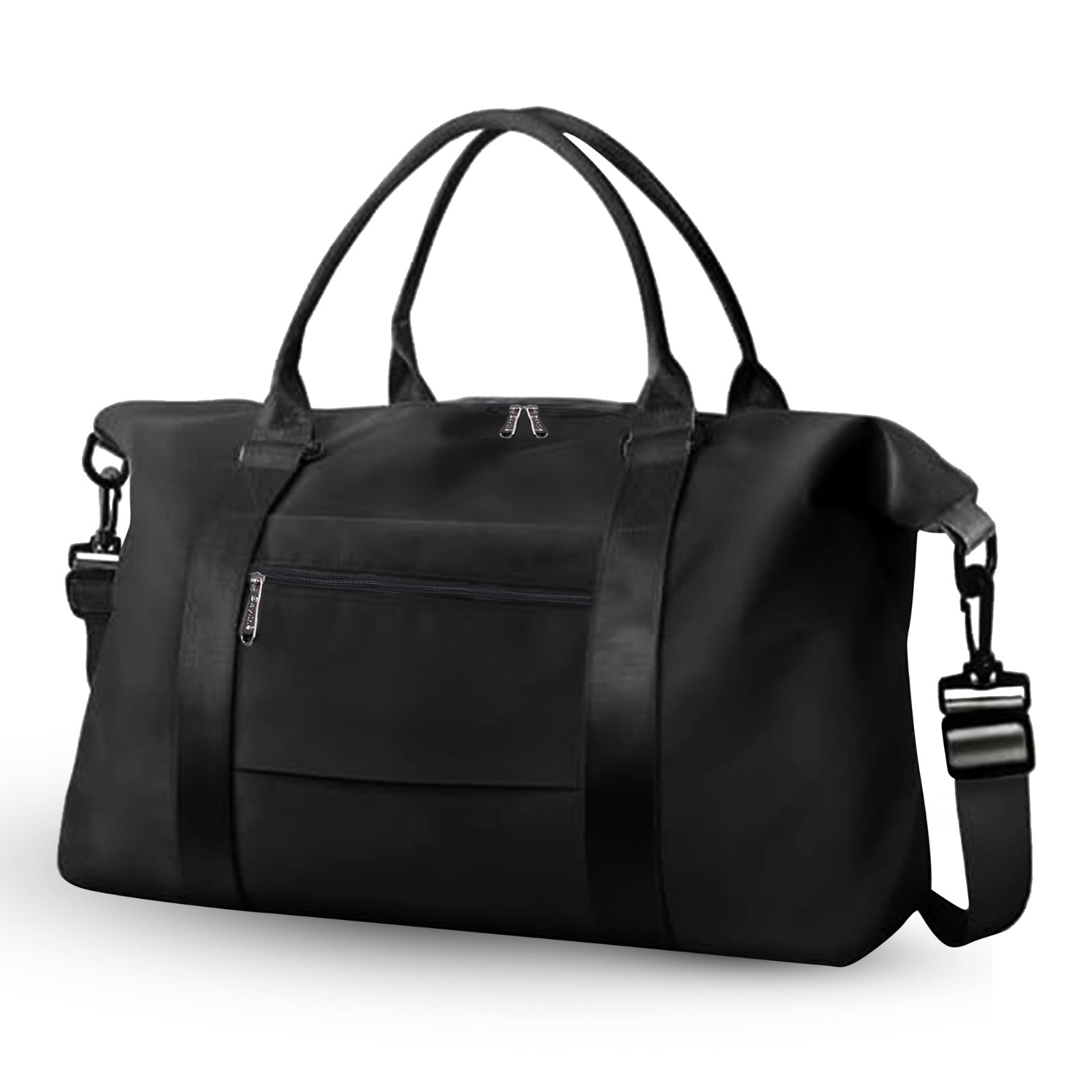 Large Capacity Duffel Travel Bag for Women and Men with Shoulder Strap – Lightweight Foldable Weekender Gym Bag Carry-On for Airplane – Includes Free Bonus Tote Bag in Assorted Colors