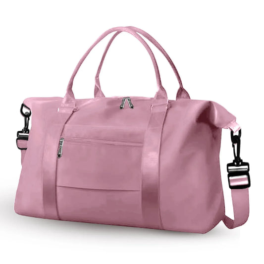 Large Capacity Duffel Travel Bag for Women and Men with Shoulder Strap – Lightweight Foldable Weekender Gym Bag Carry-On for Airplane – Includes Free Bonus Tote Bag in Assorted Colors - Mode Blend