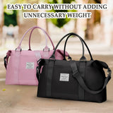 Large Capacity Duffel Travel Bag for Women and Men with Shoulder Strap – Lightweight Foldable Weekender Gym Bag Carry-On for Airplane – Includes Free Bonus Tote Bag in Assorted Colors - Mode Blend