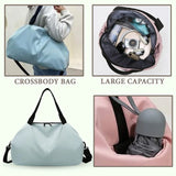 Multifunctional Travel Duffel Large Bag Vacation, Gym, Sports Water Resistant, Lightweight with Zipper, Buy 1 Duffel, Get 1 Free Shoulder Bag (Random Color Included) - Mode Blend