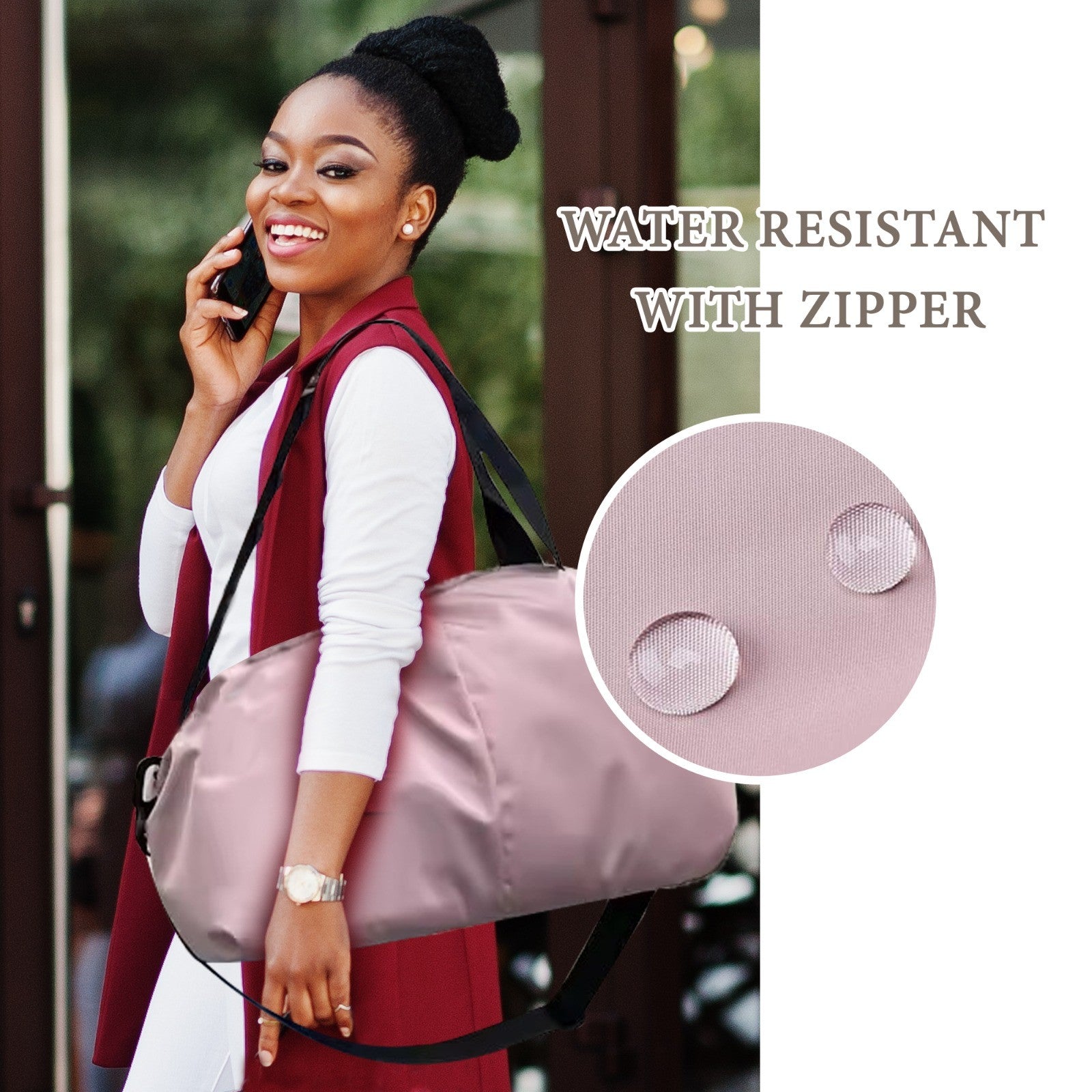 Multifunctional Travel Duffel Large Bag Vacation, Gym, Sports Water Resistant, Lightweight with Zipper, Buy 1 Duffel, Get 1 Free Shoulder Bag (Random Color Included)