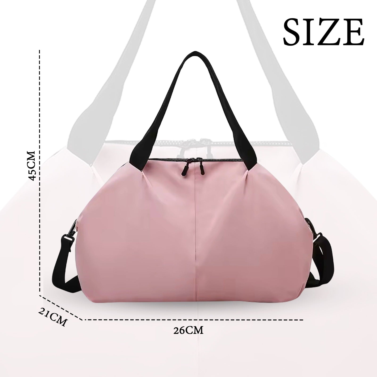 Multifunctional Travel Duffel Large Bag Vacation, Gym, Sports Water Resistant, Lightweight with Zipper, Buy 1 Duffel, Get 1 Free Shoulder Bag (Random Color Included)