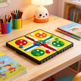 Magnetic Ludo Board Game for Kids  Folding Travel Game with Dice, Portable Storage & Beginner Friendly Design