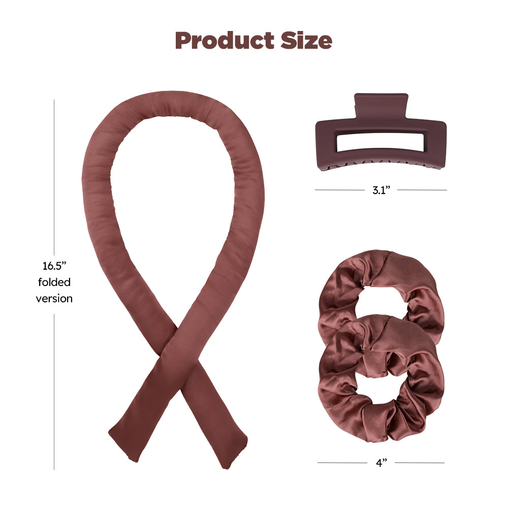 Satin Heatless Curling Set, Sponge Curling Rod Headband, No Heat Curlers for Long Hair, Women Heatless Curls, High Resilience Soft & Comfortable Sleep