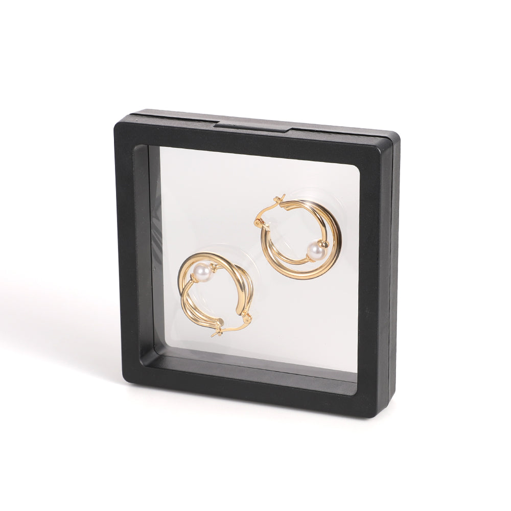 Unique Temperament Wrapped Circle Pearl Earrings 14K Gold Plated Brass with Hypoallergenic Steel Needle