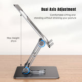 Mode Blend Adjustable Laptop Stand with 360° Rotating Base, Ergonomic Foldable Computer Stand for Desk, Compatible with Laptops/Tablets 11-17.3 Inches, Black and Grey - Mode Blend